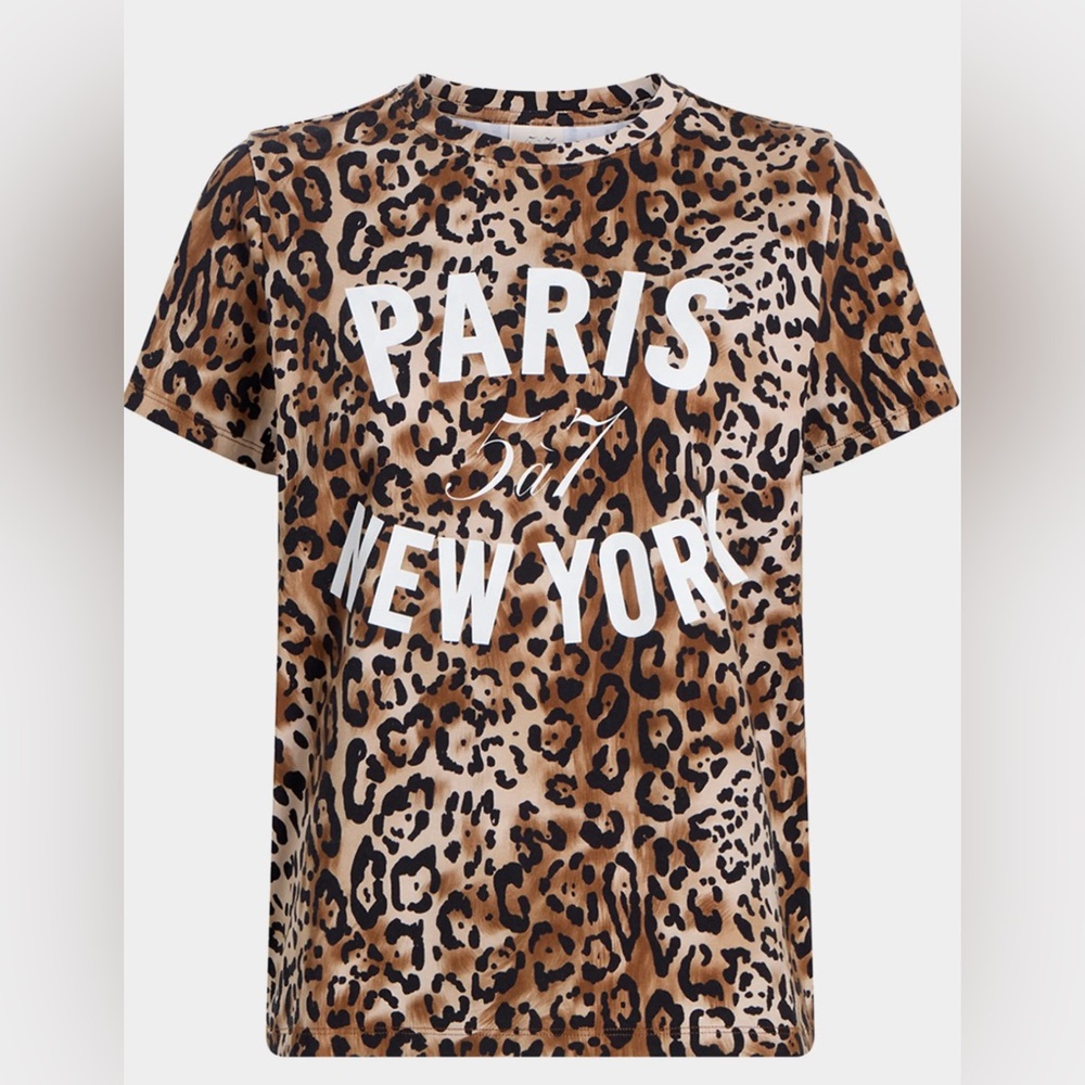 Cinq a Sept Leopard Print Tee - Picture 2 of 5